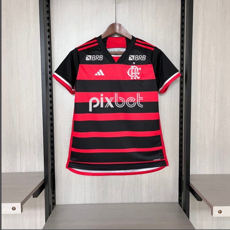 Camisa Flamengo I 2024/25 - Feminina + Patrocínios